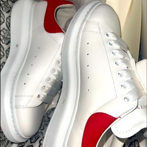 Alexander McQueen white and red sneakers